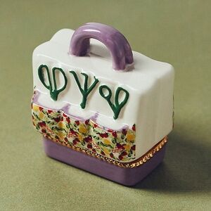 ANTHROPOLOGIE Maeve Tiny Treasures Hobby Trinket Box - Gardening Bag, NIB